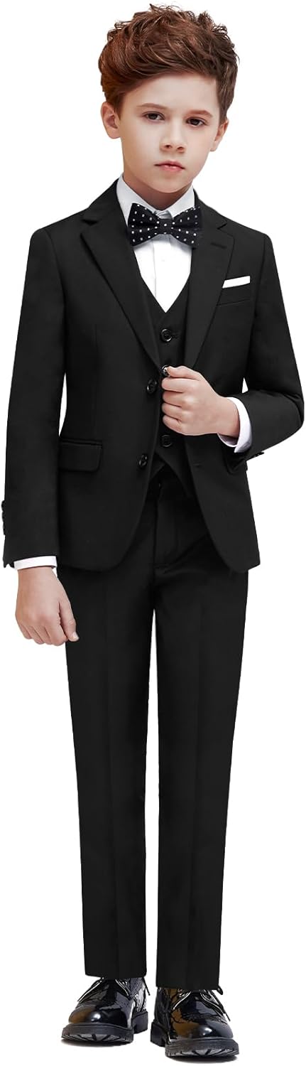 Boys Suit Set with Suspenders for All Occasions and Sizes