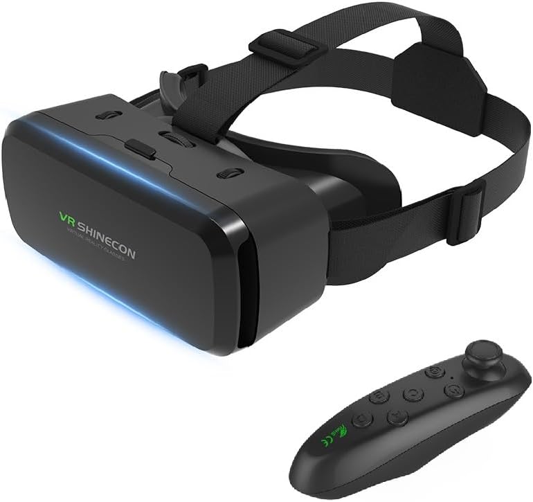VRLEKAM Anti-Blue HD VR Headset for Samsung & Android - Smartphone Compatibility