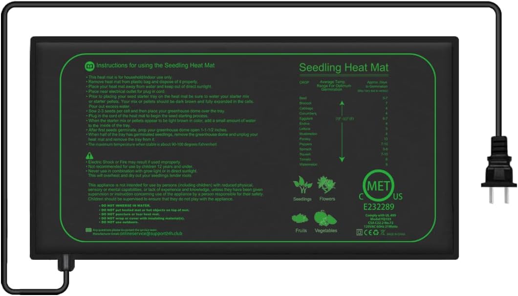 Boost Seedling Growth with 21W Heat Mat - Honghu Direct