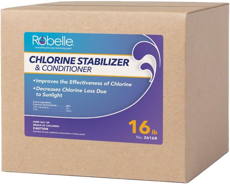 Robelle Premium Chlorine Stabilizer for Longer Lasting Pools