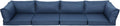 Navy Blue 10-Piece Patio Replacement Cushions - Water-Resistant