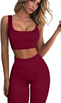 FAFOFA Ribbed Workout Outfits for Women 2 Piece Seamless Set MATERIAL