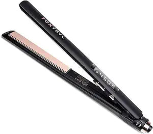 FoxyBae Titanium Flat Iron for Sleek Hair Styling and Curls