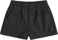 Elegant Plaid High Waisted Mini Shorts for Work and Casual Wear