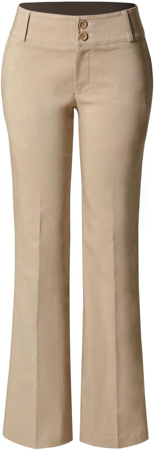 Ultra Stretch Comfy Bootcut Dress Pants for Work and Office