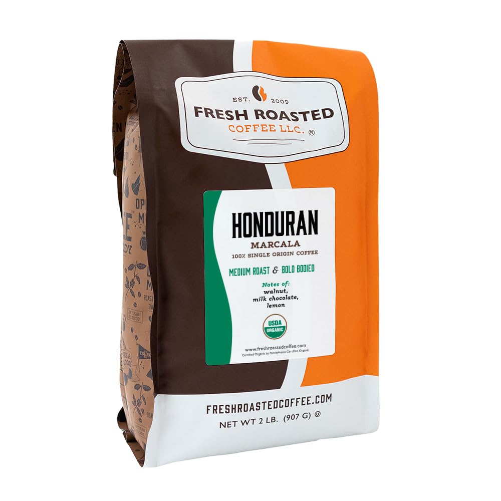 Organic Honduran Marcala Coffee - Medium Roast Whole Bean 2 lb