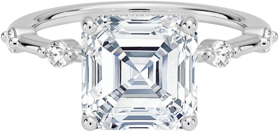 Stunning Moissanite Ring 3 Ct in Gold & Silver for Engagement