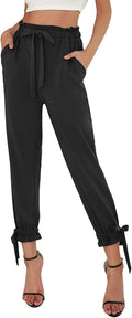 GRACE KARIN Womens Casual Pants with Self Tie Bow-Knot Design