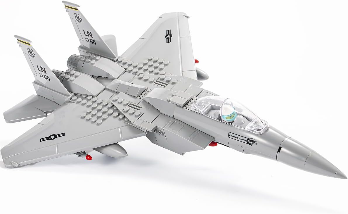 SEMKY Military F-15 Eagle Fighter Jet Building Block Set Review