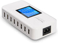60W 8-Port USB Wall Charger - Compact Multi-Device Charging Station