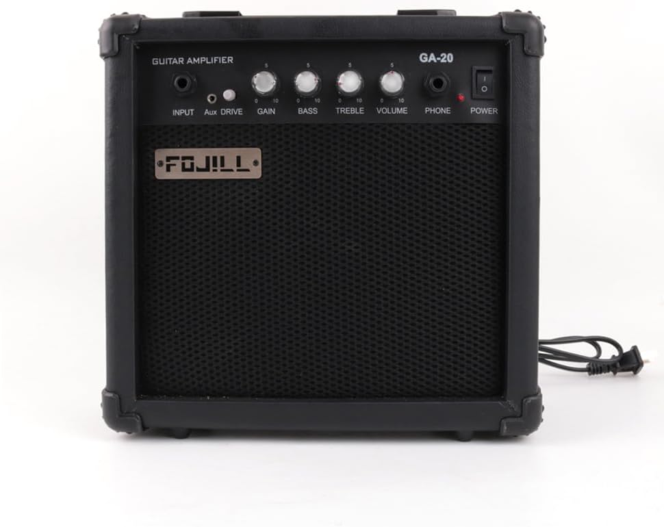 Compact 20W Electric Guitar Amp - Portable Mini Amp with Distortion and Aux Jack