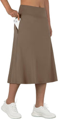 ANIVIVO Women's Midi Skort with Pockets 28in - Modest Athletic Skirt
