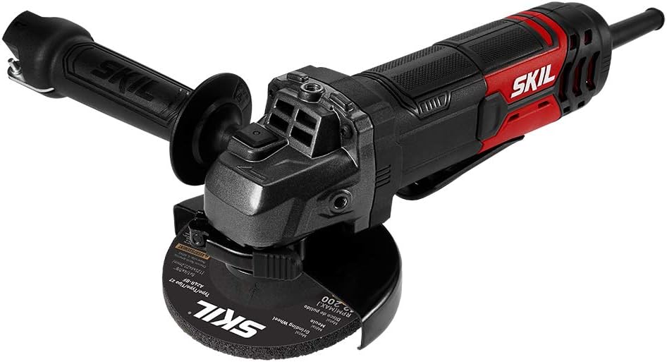 Powerful 8 Amp Corded Angle Grinder for Household Tasks