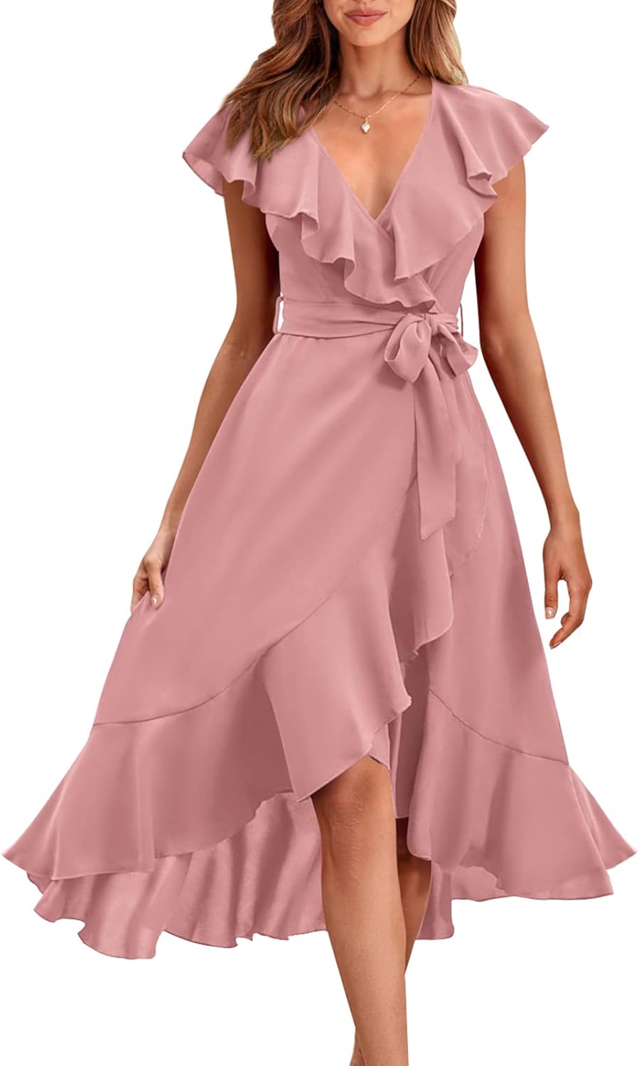 PRETTYGARDEN Women's Summer Cross Midi Dress for 2025 Events