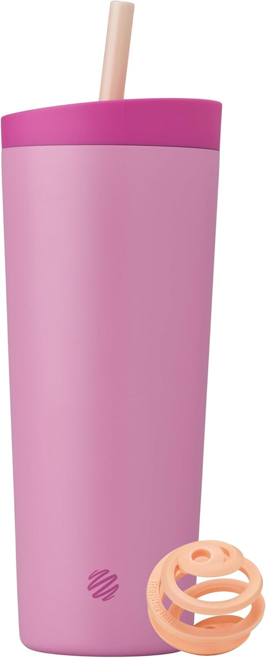 BlenderBottle 2-in-1 Stainless Steel Shaker - Leakproof Pink Tumbler