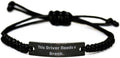 This Driver Needs a Break Rope Bracelet - Engraved Adjustable Band