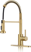 Kitchen Faucet with Pull Down Sprayer Brushed Gold High Arc - Reliable