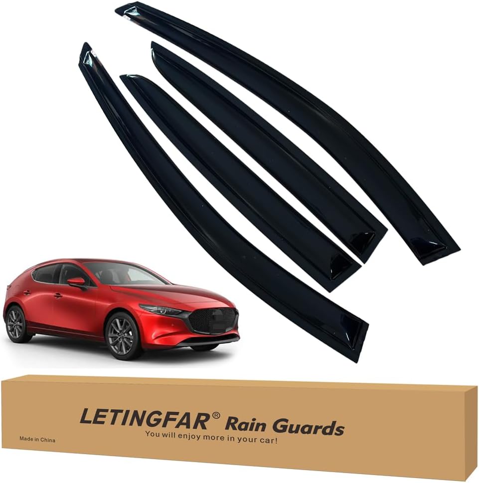 Window Visors Rain Guards for Mazda 3 Hatchback 2019 2024