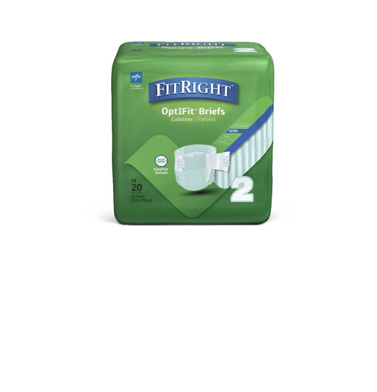 Medline FitRight Stretch Ultra Adult Briefs - Heavy Absorbency - 80 Briefs