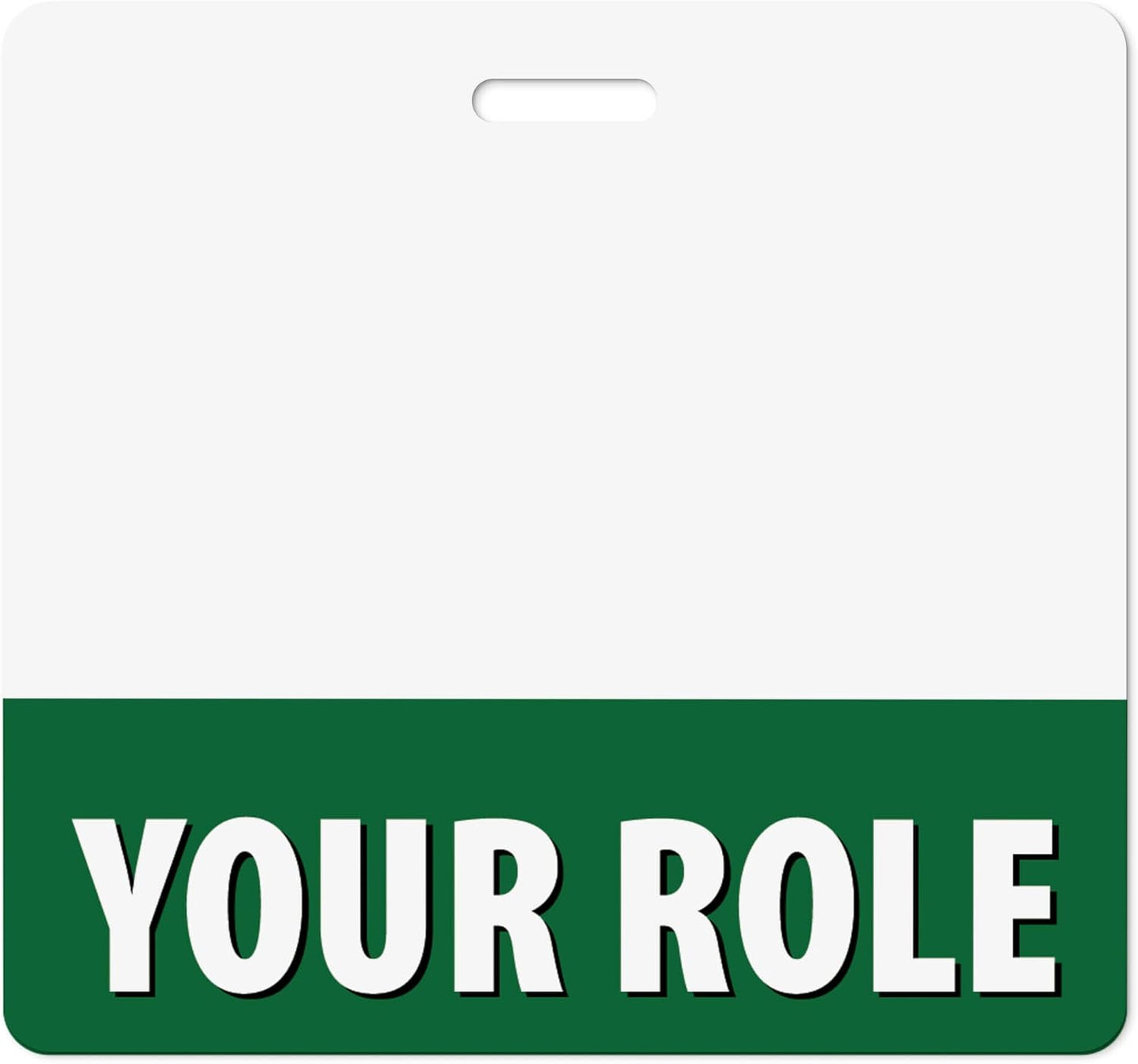 Personalized Print Badge Buddy in Dark Green - 20 Pcs Durable
