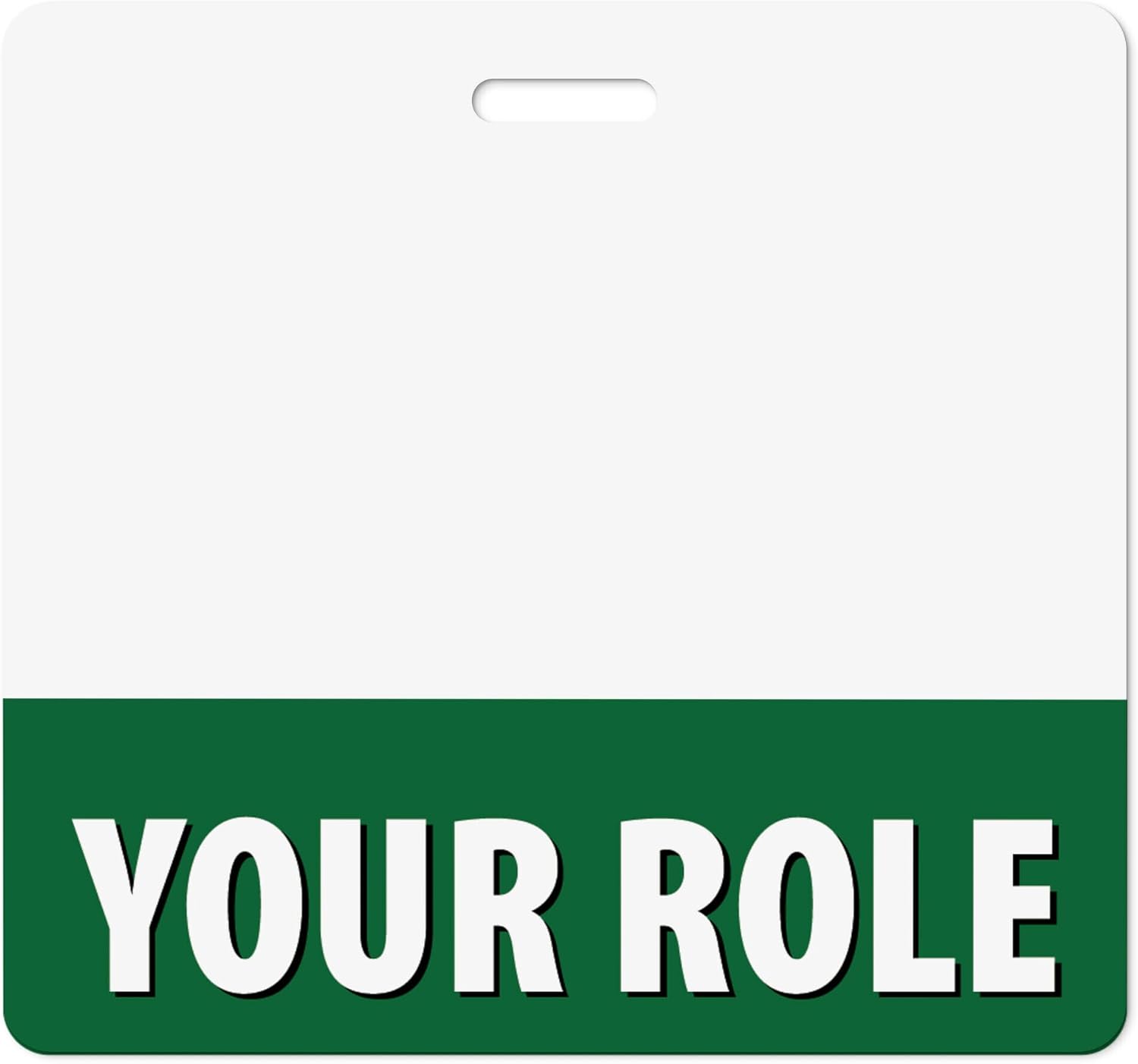 Personalized Print Badge Buddy in Dark Green - 20 Pcs Durable