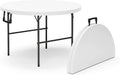 3.5 ft Circular Round Foldable Table with Handle - Portable Heavy Duty