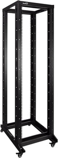 42U 4-Post Server Rack Open Frame Adjustable Depth - Stable 881 lb