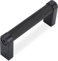 20 Pack 3 Inch Matte Black Cabinet Handles Knurled Pulls - Durable
