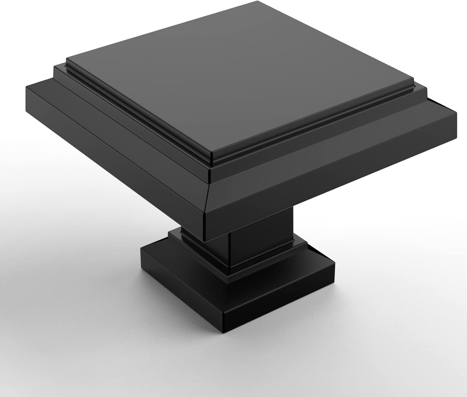 Matte Black Kitchen Cabinet Knobs - 20 Pack Square Drawer Hardware