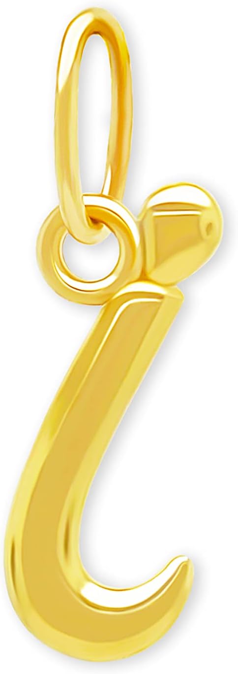 Small Initial Charm Necklace in 10 Karat Gold for Women