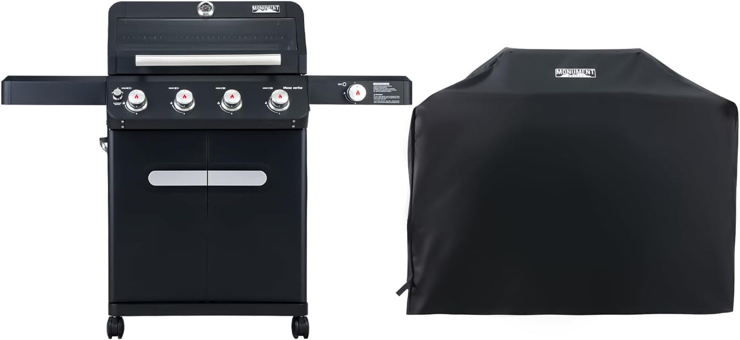 Monument Grills 4 Burner Propane Gas Grill with BBQ Cover