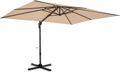 PHI VILLA 9 ft x 12 ft Patio Cantilever Umbrella - Adjustable Shade