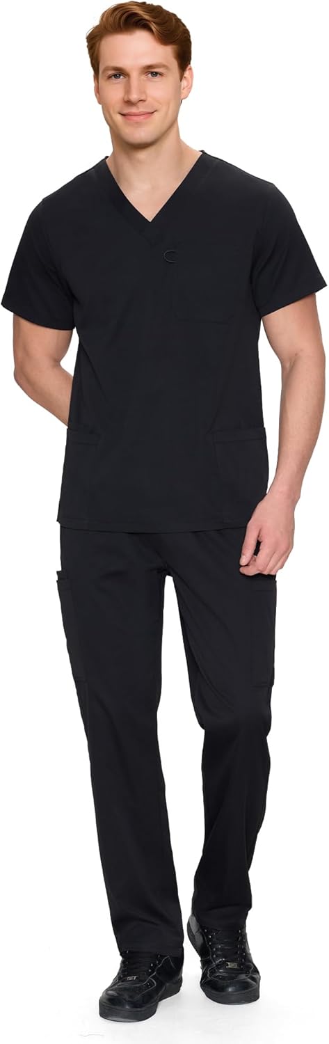 COZYFIT Scrubs for Men Set - Professional V-Neck Top & Pants