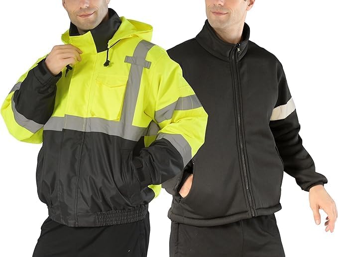 High Visibility Reflective Jackets for Men - Waterproof 3-in-1
