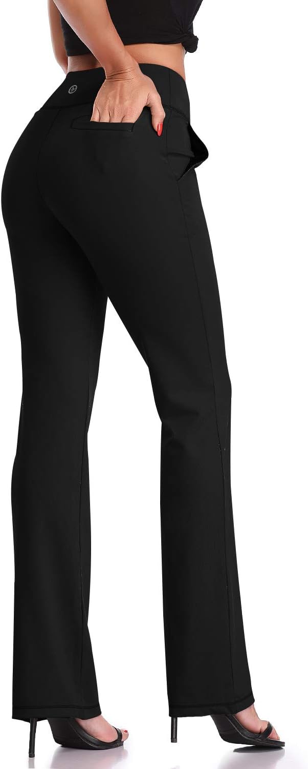 DAYOUNG Bootcut Yoga Pants for Women with Tummy Control