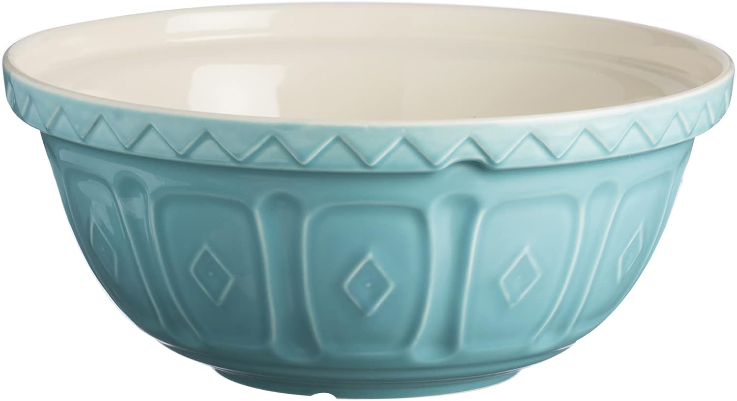 Mason Cash Color Mix Turquoise Mixing Bowl - 4.25 Quart Size