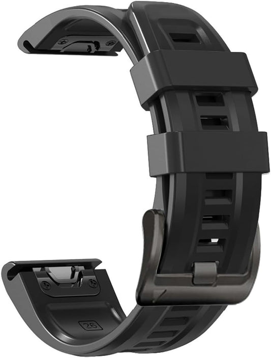Soft Silicone 26mm Band for Garmin Watches | Quick Fit Wristband | Emilydeals
