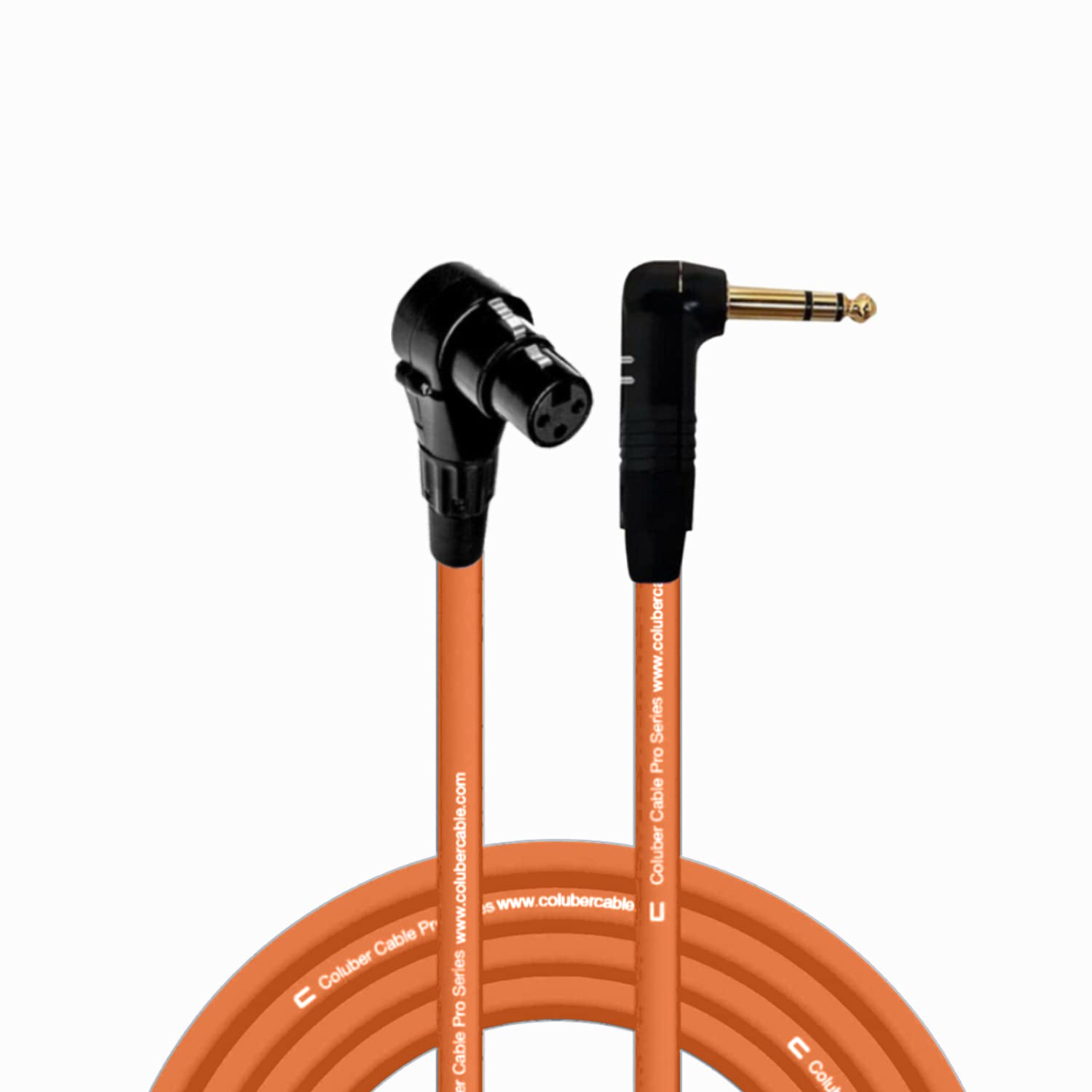 Right Angle XLR Female to 1/4in TRS Cable - 20 Feet Long