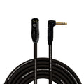 Balanced XLR to Right Angle 1/4ft TRS Cable 50 ft - Clear, Reliable