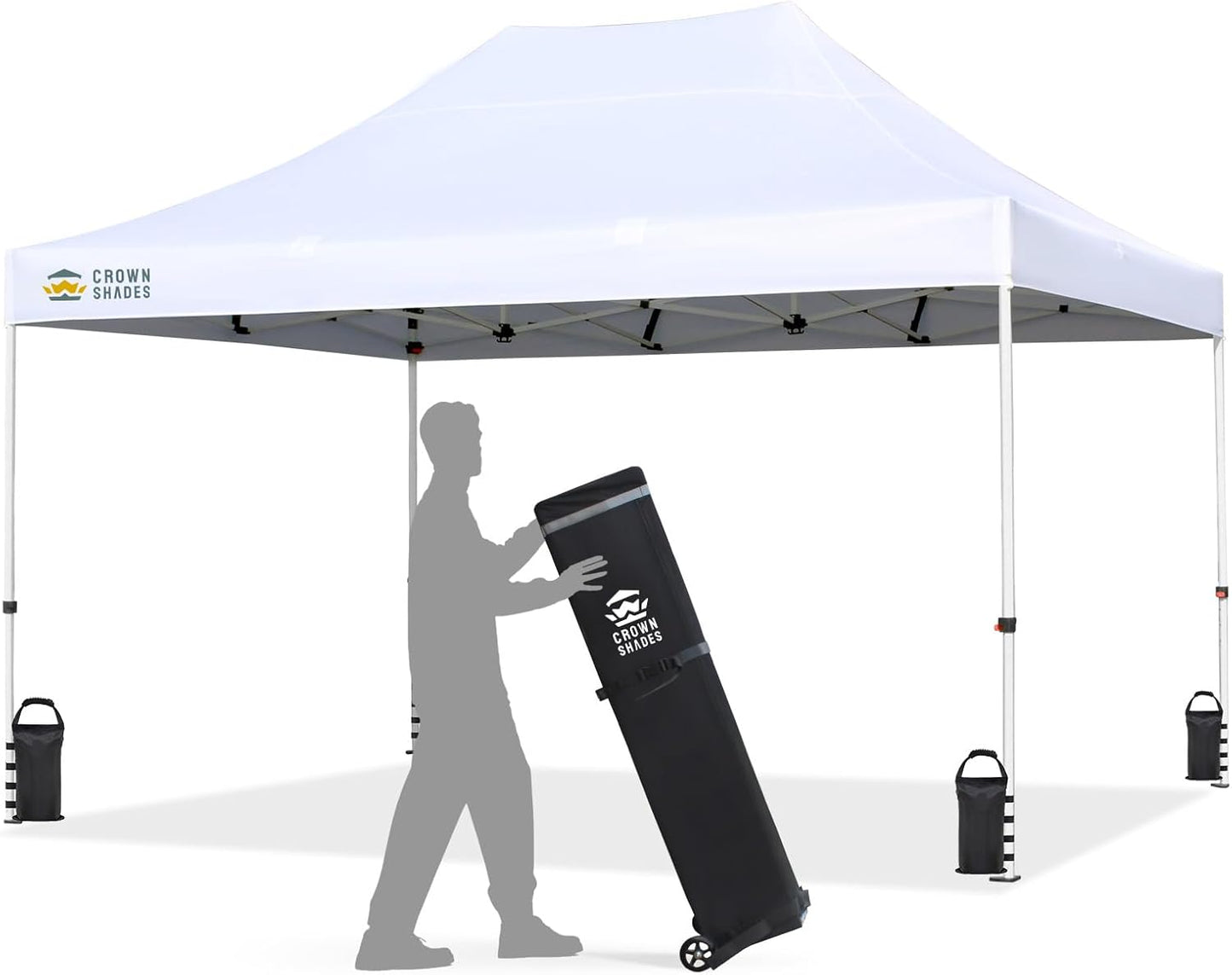 CROWN SHADES 10x15 Pop Up Canopy Tent for Outdoor Events