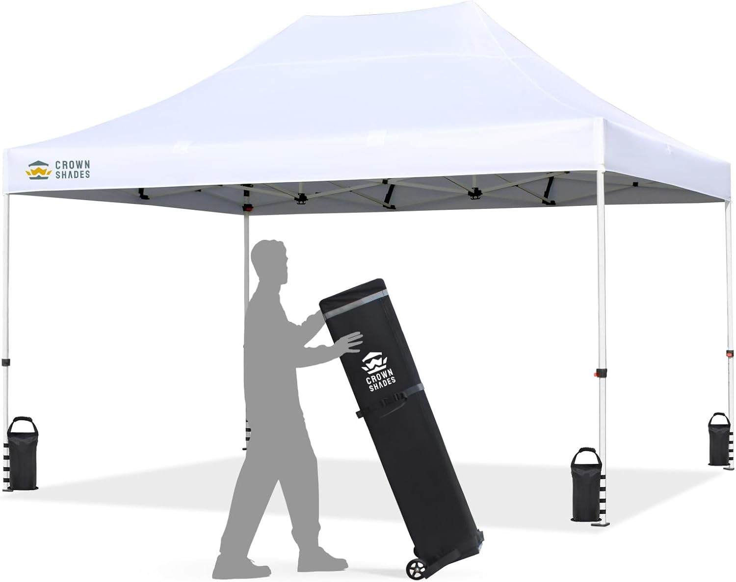 CROWN SHADES 10x15 Pop Up Canopy Tent for Outdoor Events