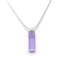 Sea Glass Murmur Pendant (Orchid, 16ft Snake Chain) - Handmade Sea