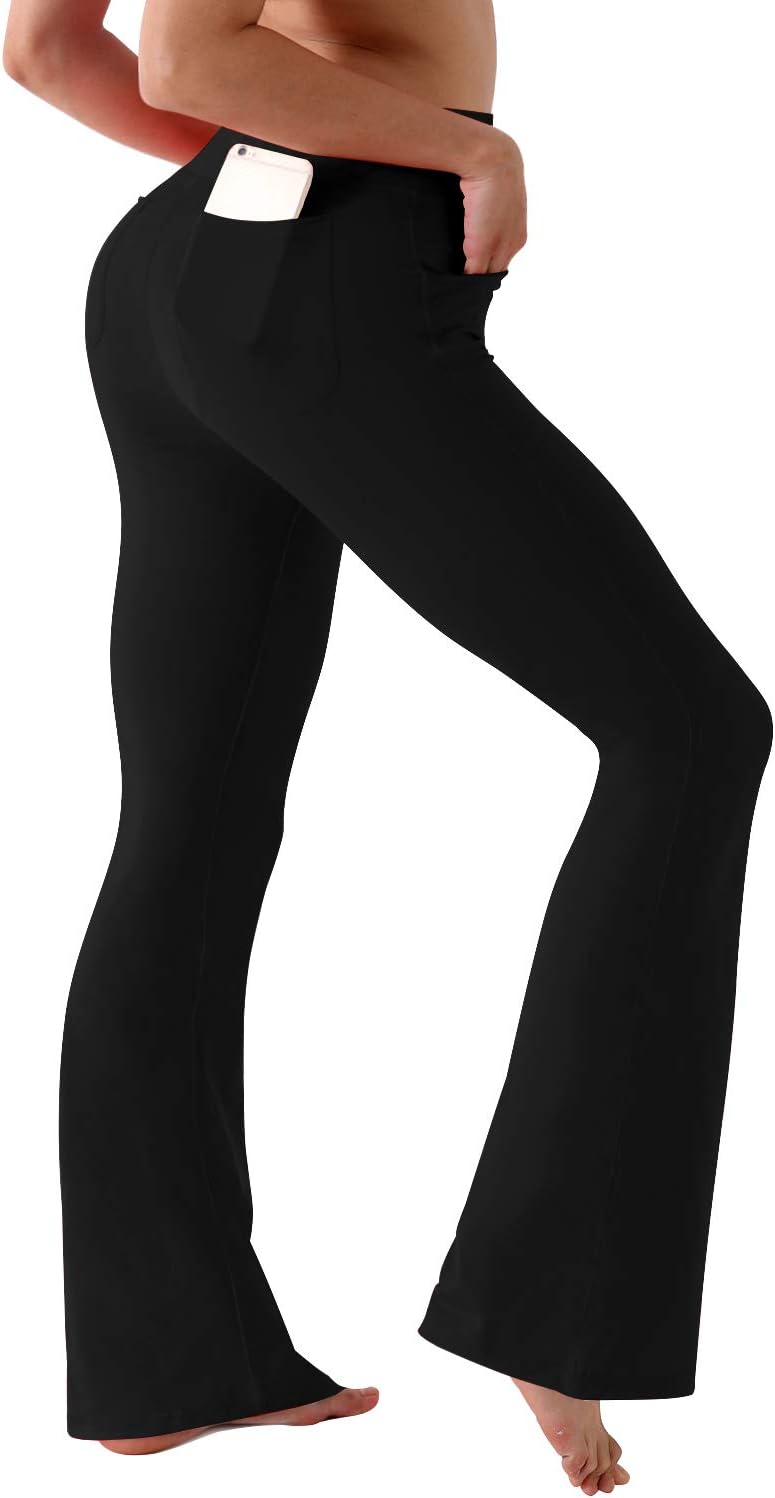 BUBBLELIME High Waist Bootcut Yoga Pants with Pockets for Women