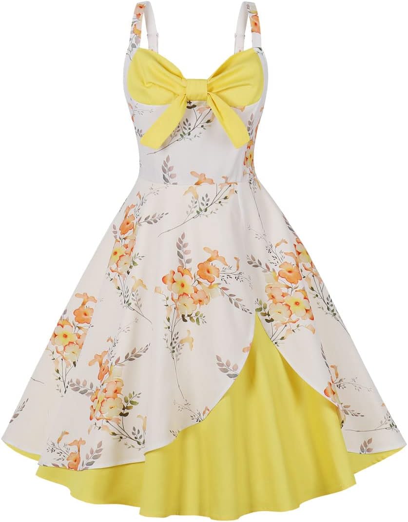 Vintage 1950s Halter Cocktail Swing Dress for Women