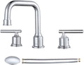 WOWOW Widespread Bathroom Faucet Chrome 8 in - Adjustable 3-Piece
