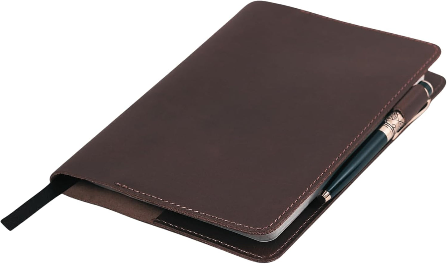 A5 Leather Journal Cover - Refillable Handmade Notebook Cover