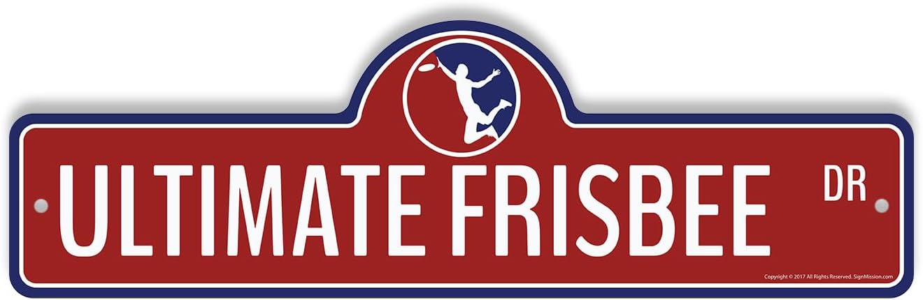 Premium Ultimate Frisbee Street Sign - Fun and Active Game Essential