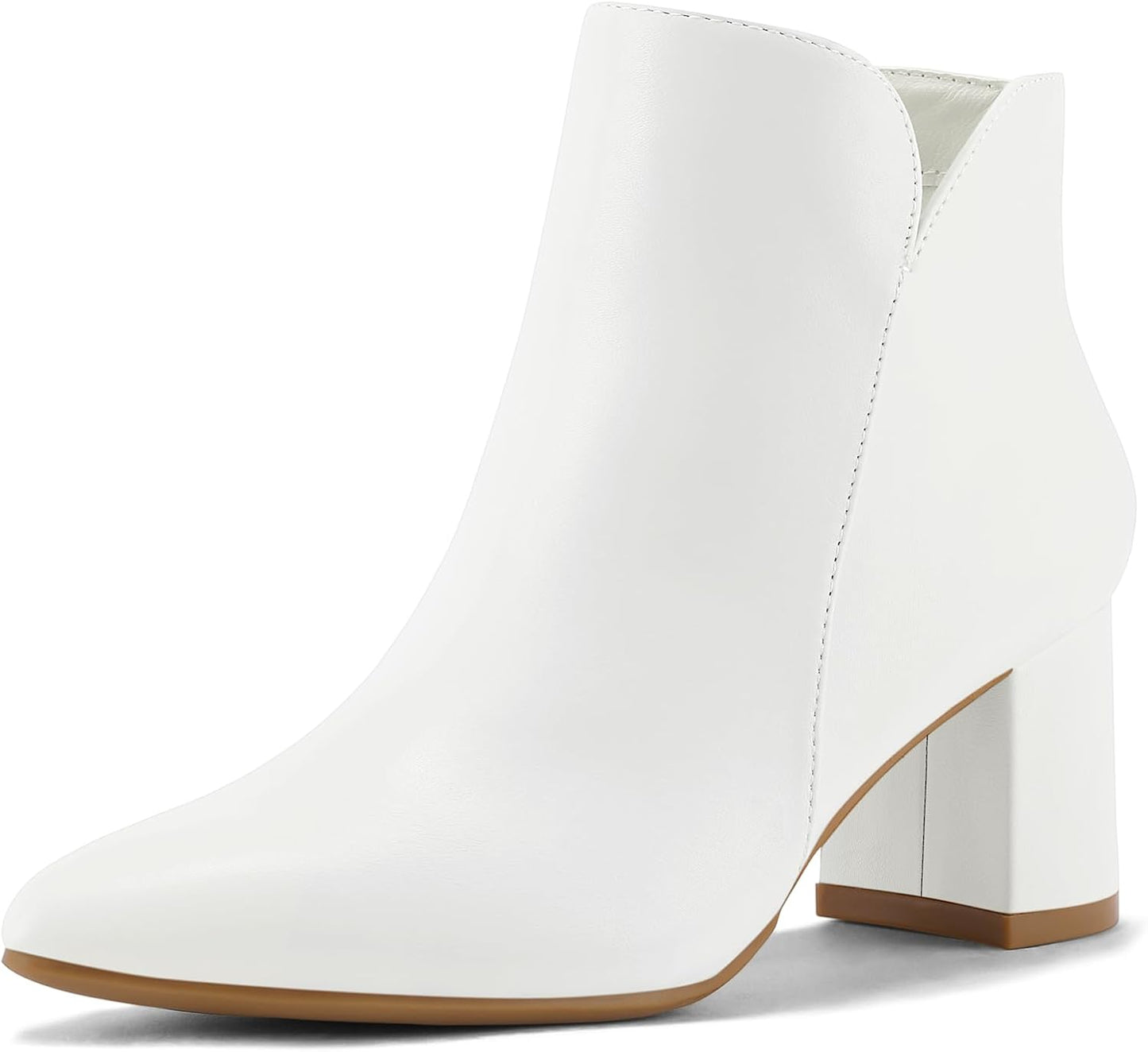 Stylish Women's Ankle Boots with Chunky Block Low Heel Design