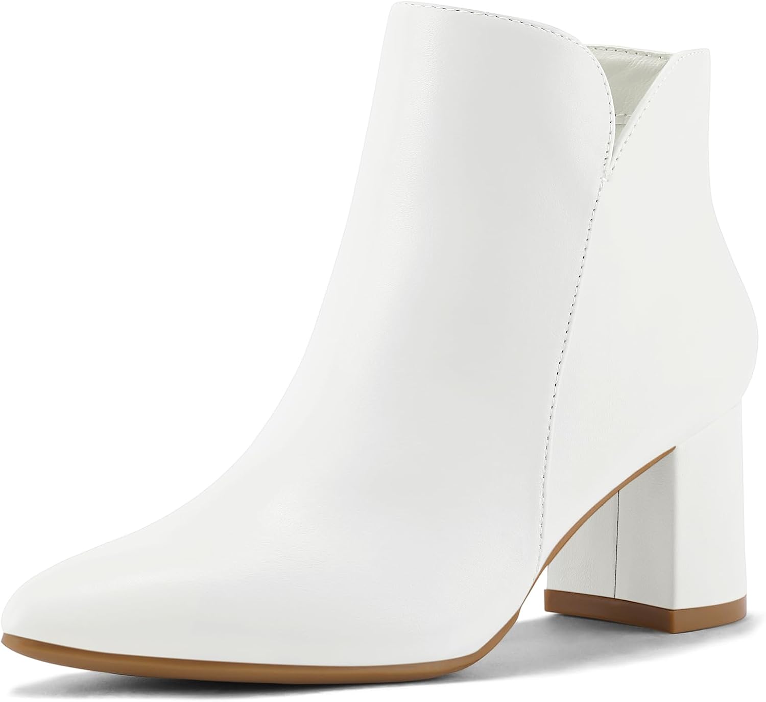 mysoft Women's Ankle Boots with Chunky Block Low Heel Style