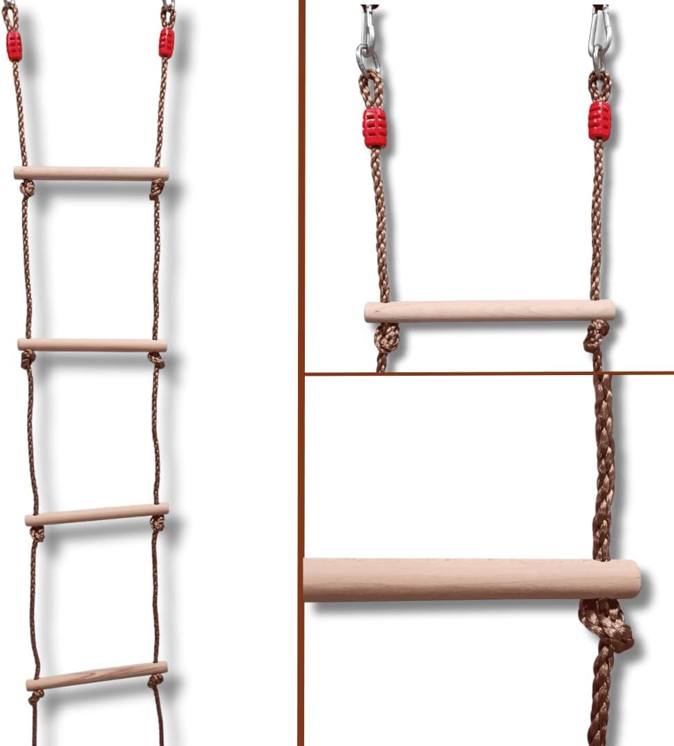 ISOP Swing Set Rope Ladder for Kids and Adults - 10 ft Adventure
